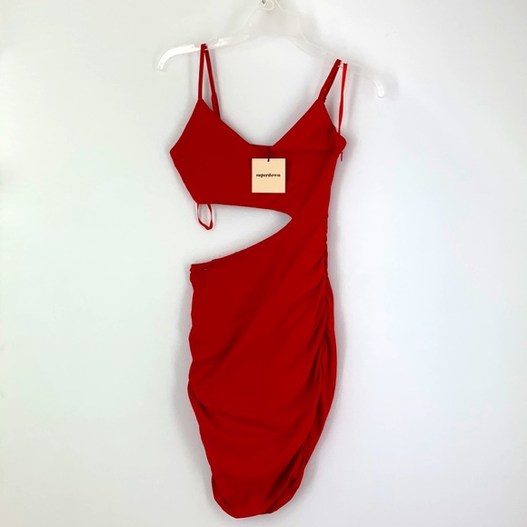 REVOLVE Superdown Darcey Ruched Mini Dress in Red Size XS - Picture 5 of 7